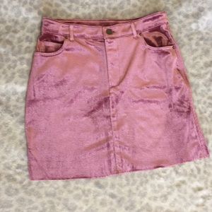 *Sexy* Rose colored *~Velvet~* Mini Club Skirt